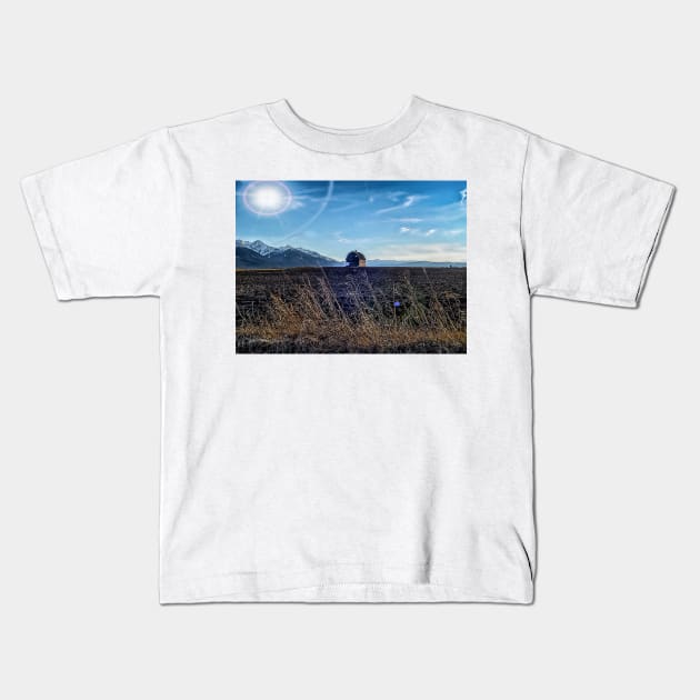 Lonely Barn Kids T-Shirt by davidbstudios